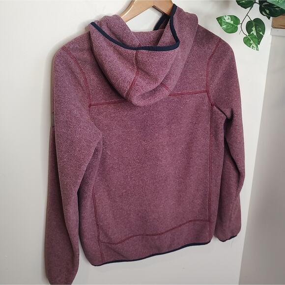 Burton Anouk Full Zip Fleece Hoodie in 'Sangria' Heathered Red Merlow Size Small - Picture 4 of 10